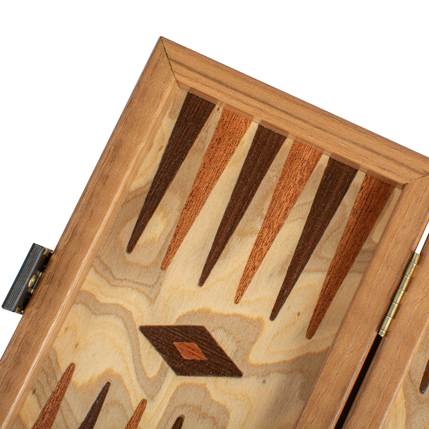 Premium Handcrafted Olive Burl Backgammon Set with Olive Wood Checkers