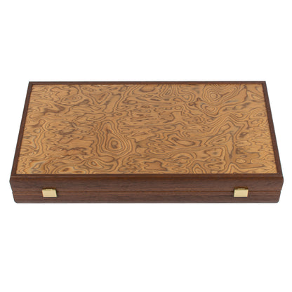 Handcrafted Premium Walnut Burl Backgammon Set