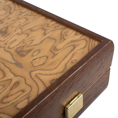 Handcrafted Premium Walnut Burl Backgammon Set