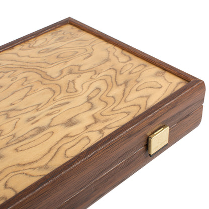 Handcrafted Premium Walnut Burl Backgammon Set