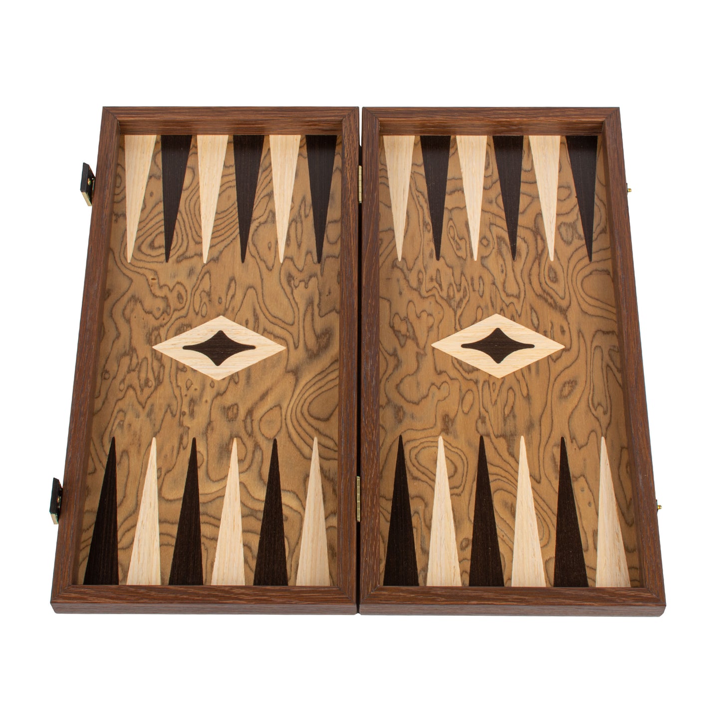 Handcrafted Premium Walnut Burl Backgammon Set