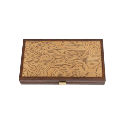 Handcrafted Premium Walnut Burl Backgammon Set