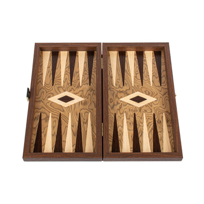Handcrafted Premium Walnut Burl Backgammon Set