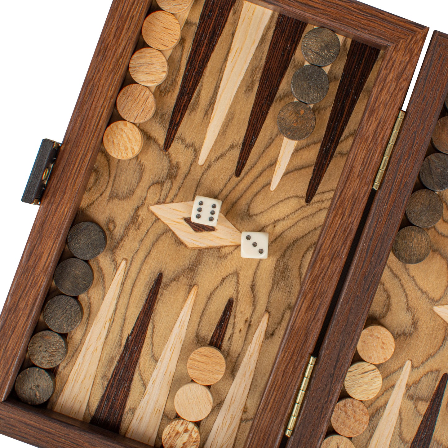Handcrafted Premium Walnut Burl Backgammon Set