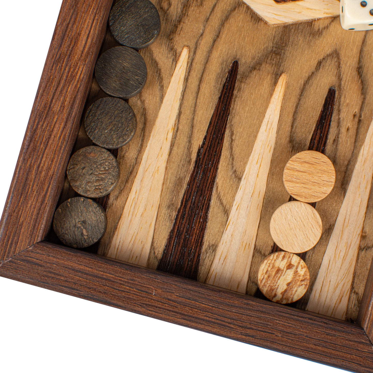 Handcrafted Premium Walnut Burl Backgammon Set
