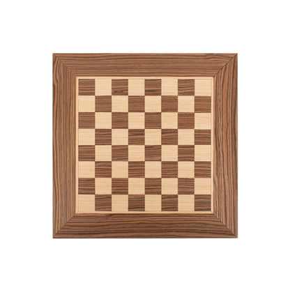 Handcrafted Walnut Wood & Maple Inlaid Chessboard - 33x33cm (Small)