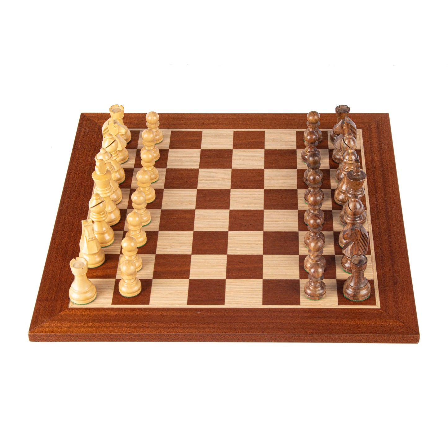 MAHOGANY Chess set 50x50cm (Large) with Staunton Chessmen 8.5cm King