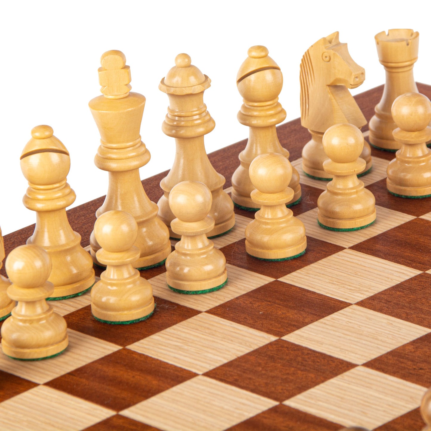 MAHOGANY Chess set 50x50cm (Large) with Staunton Chessmen 8.5cm King